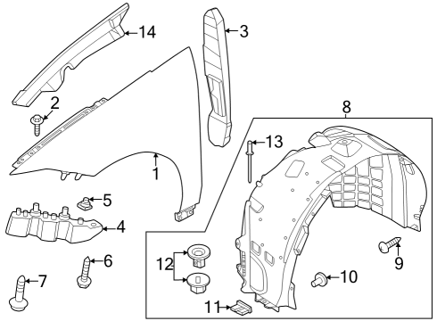 2023 Hyundai Ioniq 6 Fender & Components Rivet-Blind Diagram for 81784B1000