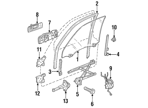 Honda 72235-SM4-003 Channel, Right Front Door Run