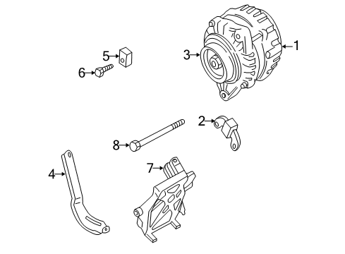 2003 Nissan Xterra Alternator Reman Alternator Assembly Diagram for 2310M-1Z600RW