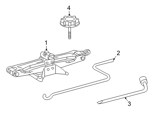 2015 Lexus RX450h Jack & Components Carrier Assy, Spare Wheel Diagram for 51931-0E010