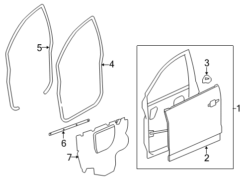 2013 Chevrolet Captiva Sport Front Door Window Regulator Diagram for 23196512