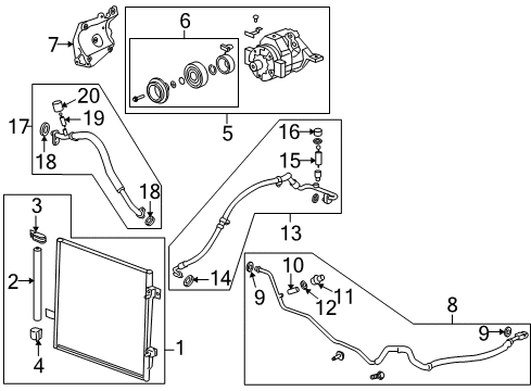 2010 Hummer H3T Air Conditioner Dehydrator Seal Diagram for 10399669