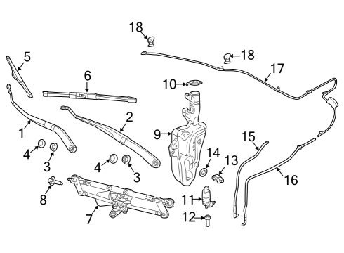 2021 Jeep Compass Wiper & Washer Components Cap-Washer Reservoir Diagram for 68125516AA