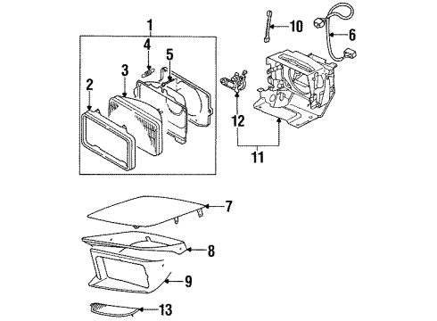 Mopar MB698904 HEADLAMP Kit RH