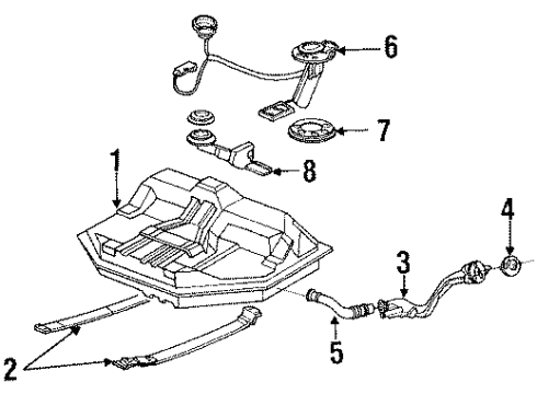 1990 Acura Integra Senders Meter Unit, Fuel Diagram for 37800-SD4-003
