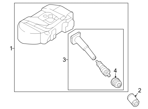 2021 Hyundai Kona Tire Pressure Monitoring Cap-Valve Diagram for 52937-F2000