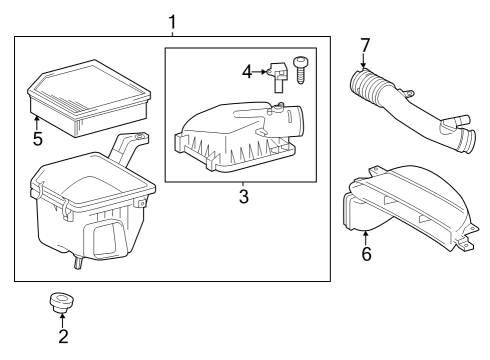 2019 Lexus RC300 Air Intake Cap Sub-Assy, Air Cleaner Diagram for 17705-36190