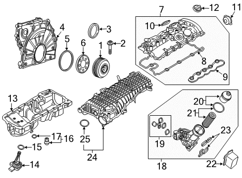 2020 BMW 440i Gran Coupe Filters Profile-Gasket Diagram for 11128633750