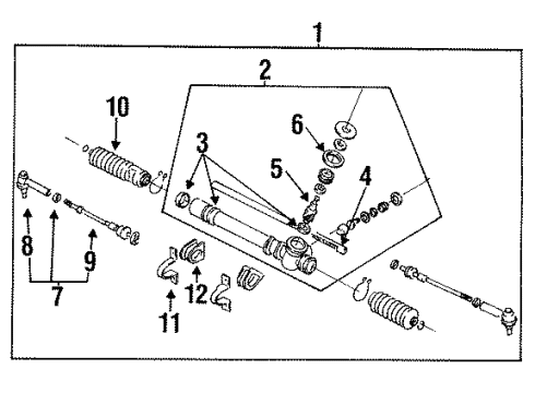 Nissan 48100-67A00 Rack Steering Gear