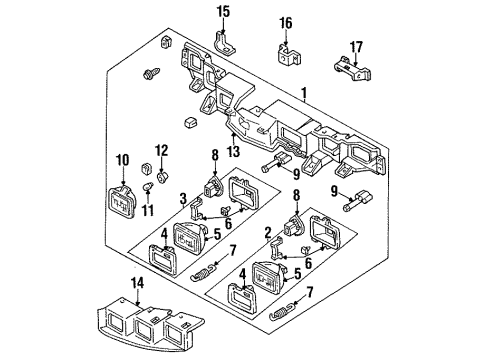 1995 Oldsmobile Cutlass Supreme Tail Lamps Socket & Wire Diagram for 19260086