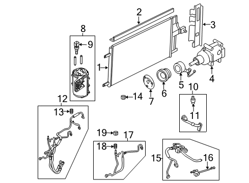 2009 Ford Escape A/C Condenser, Compressor & Lines Inlet Tube Diagram for 9M6Z-19835-A