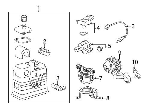 2016 Buick LaCrosse A.I.R. System Solenoid Diagram for 84080054