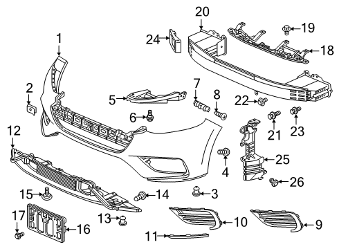 2019 Honda Insight Front Bumper Bolt-Washer (6X12) Diagram for 93403-06012-04