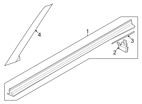 2024 Kia EV6 Exterior Trim - Pillars FILM-ANTI CHIPPG RH Diagram for 877F6CV200