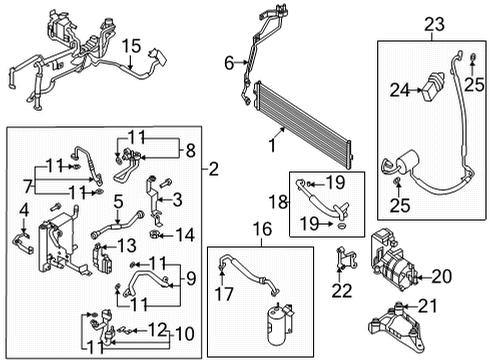 2023 Hyundai Ioniq 5 Condenser, Compressor & Lines ACCUMULATOR ASSY-A/C Diagram for 97805-GI000