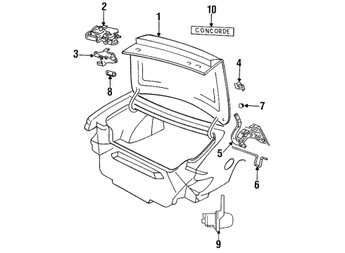 Mopar 4723928 Cylinder Pkg-Pkg - D/LID Lock Cylinder-SERVIC