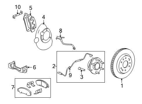 2012 GMC Sierra 1500 Anti-Lock Brakes ABS Control Unit Diagram for 20896914