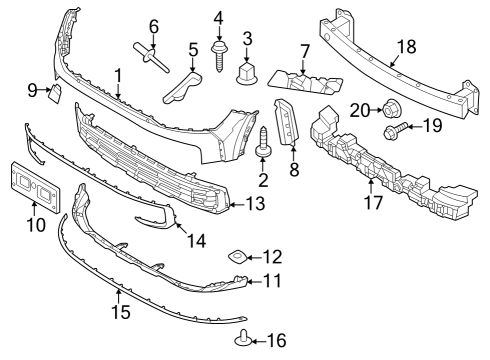 2024 Kia Sportage Bumper & Components - Front BEAM COMPLETE-FR BUM Diagram for 64900CH000