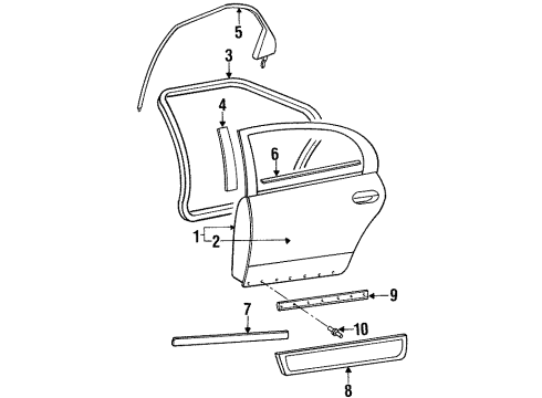 Mopar 5011332AA APPLIQUE-Rear Door