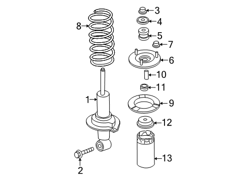 2005 Nissan Frontier Struts & Components - Front ABSORBER Kit - Shock, Front Diagram for 56110-EB025