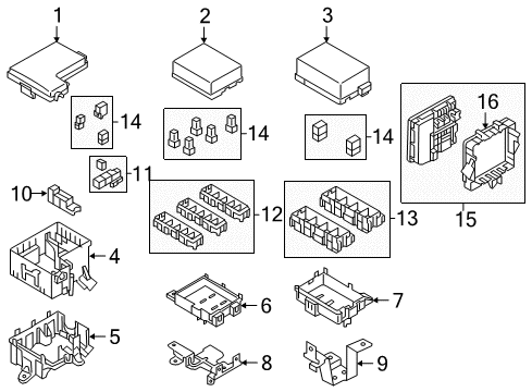 2024 Infiniti QX80 Fuse & Relay Screw Diagram for 48703-JN00A
