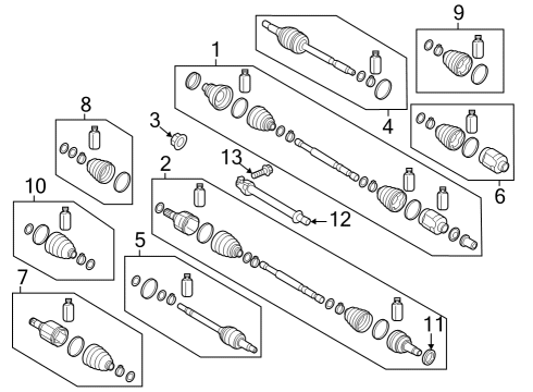 2024 Kia Niro Drive Axles - Front Clip Diagram for 1463002910