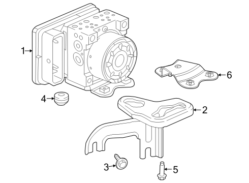 2024 Honda HR-V ABS Components BOLT-WASHER (10X18) Diagram for 90110-TRT-A00