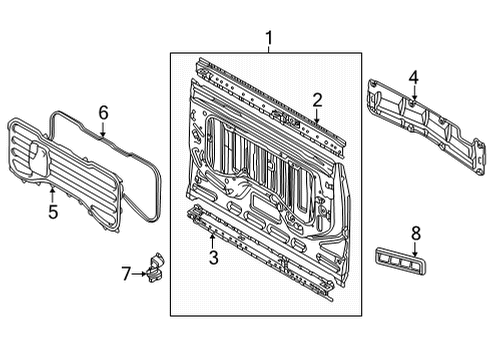 2024 Toyota Tundra Back Panel GUSSET, SEAT ANCHOR Diagram for 61534-0C010