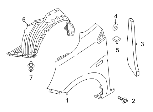 2019 Mitsubishi Mirage G4 Fender & Components SILENCER-Floor Pan Diagram for MB104993