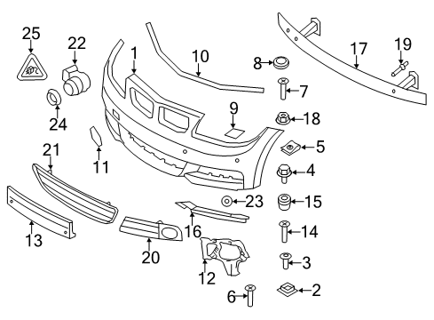 BMW 51-11-8-045-958 Drill Hole Template, Licence Plate Front