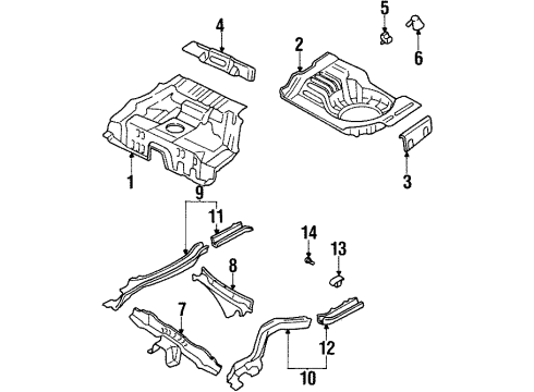Infiniti 74514-7J130 Floor-Rear, Rear