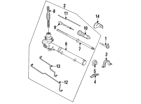 1991 Chrysler New Yorker Steering Column & Wheel, Steering Gear & Linkage, Housing & Components, Shroud, Switches & Levers Bushing Diagram for 3643422