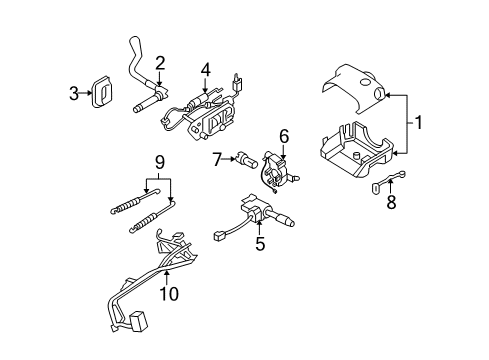 2008 Chevrolet Uplander Ignition Lock Combo Switch Diagram for 15205666