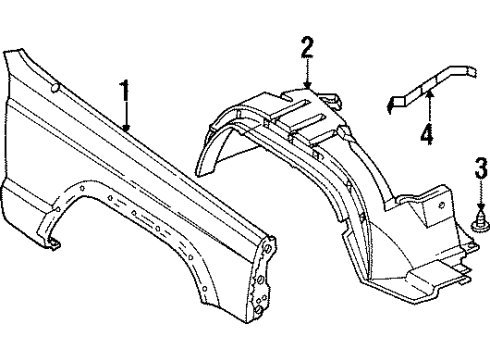 Mopar 55175896AE Shield-Front Fender