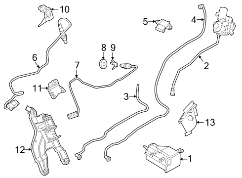 2021 BMW X6 Powertrain Control Wire Ring Diagram for 11787584381