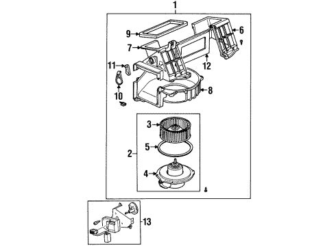 Honda 8-94387-037-1 Case Blower Unit
