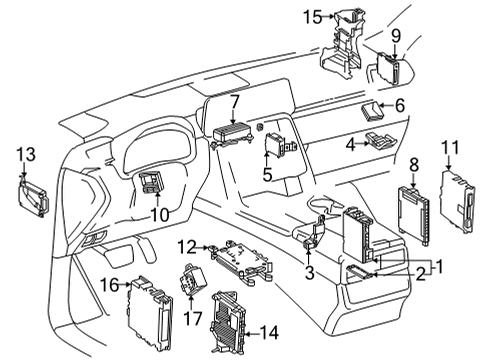 2022 Lexus LX600 Fuse & Relay Main Fuse Diagram for 90982-08296