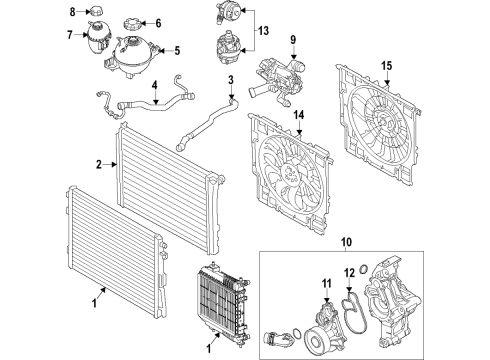 2022 BMW 745e xDrive Cooling System, Radiator, Water Pump, Cooling Fan COOLANT PUMP, MECHANICAL Diagram for 11519489805