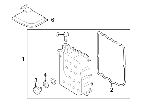 2023 Hyundai Santa Fe Case & Related Parts Cover Assembly-Case Rr Diagram for 453203D900