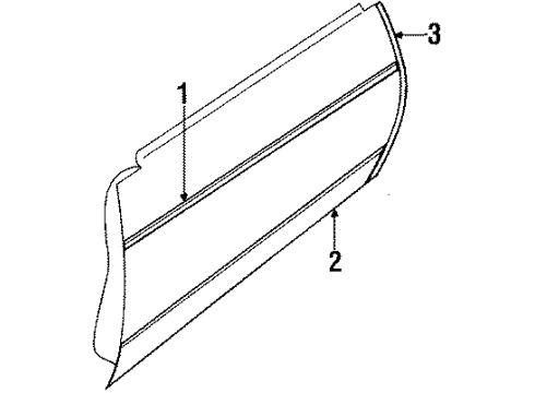 GM 9636248 Molding Kit, Front Side Door