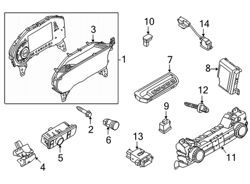 2022 Ford Bronco Automatic Temperature Controls JUMPER WIRING Diagram for M2DZ-14A411-A