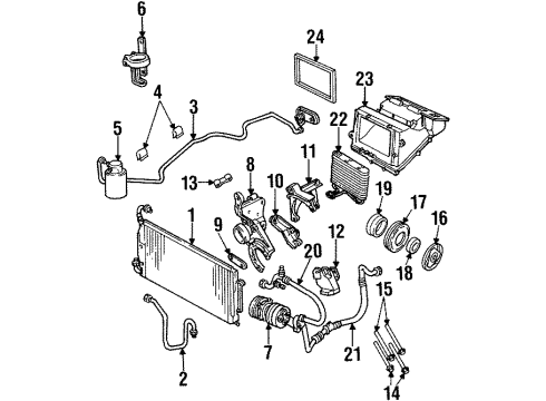 1998 Oldsmobile Achieva Belts & Pulleys Serpentine Idler Pulley Diagram for 14091833