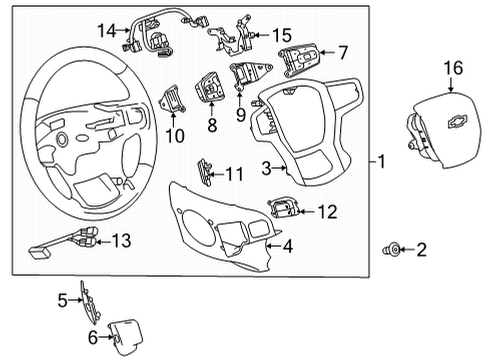 2022 Chevrolet Tahoe Cruise Control Cruise Switch Diagram for 13540155