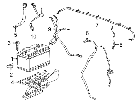 2018 Chevrolet Silverado 2500 HD Battery Negative Cable Diagram for 84318449
