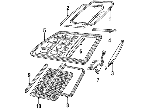 Ford F4SZ-6351884-A Glass Assembly Seal
