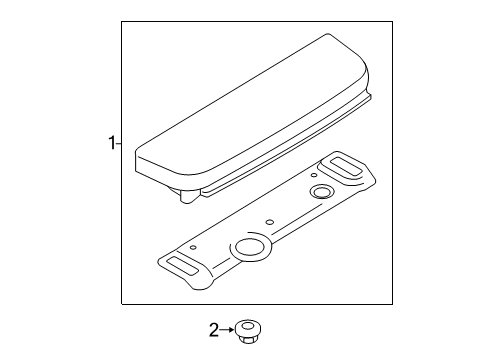 2020 Ford Transit Connect High Mount Lamps High Mount Lamp Diagram for DT1Z-13A613-A