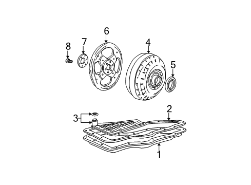 2001 Mercury Sable Automatic Transmission Pan Gasket Diagram for F6DZ-7A191-B