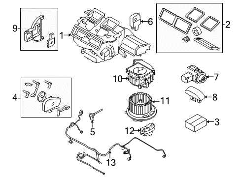2006 BMW 330xi A/C & Heater Control Units Air Conditioning Control Diagram for 64119190922