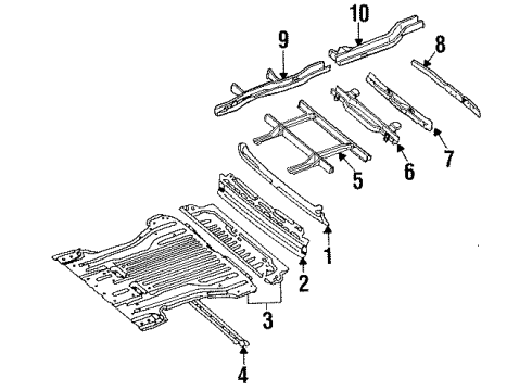 Nissan 74512-16R00 Floor Rear