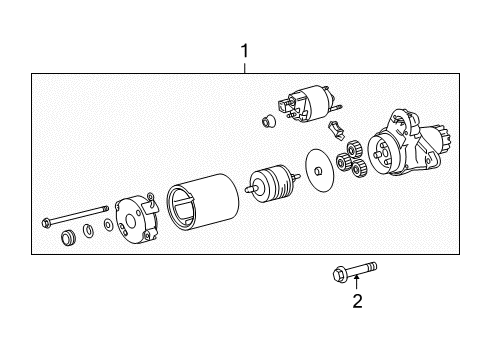 2015 Lexus RX350 Starter Starter Assy Diagram for 28100-31171